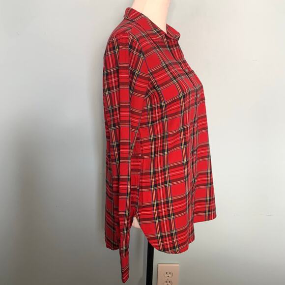 J. Crew Classic-fit Flannel Button Down in Good Tidings Plaid Size 6 - Picture 7 of 10